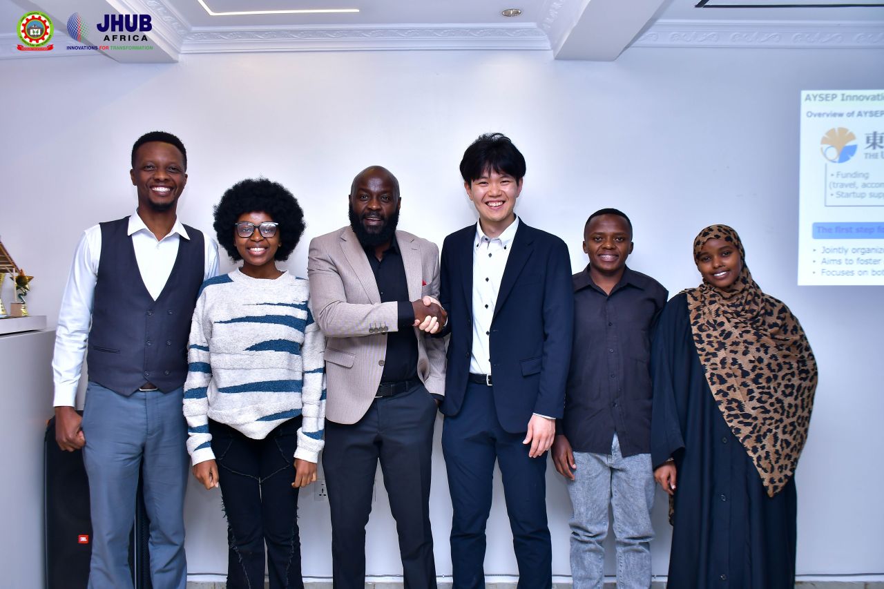 ProofAirとJHUB Africaのパートナーシップ締結時の集合写真